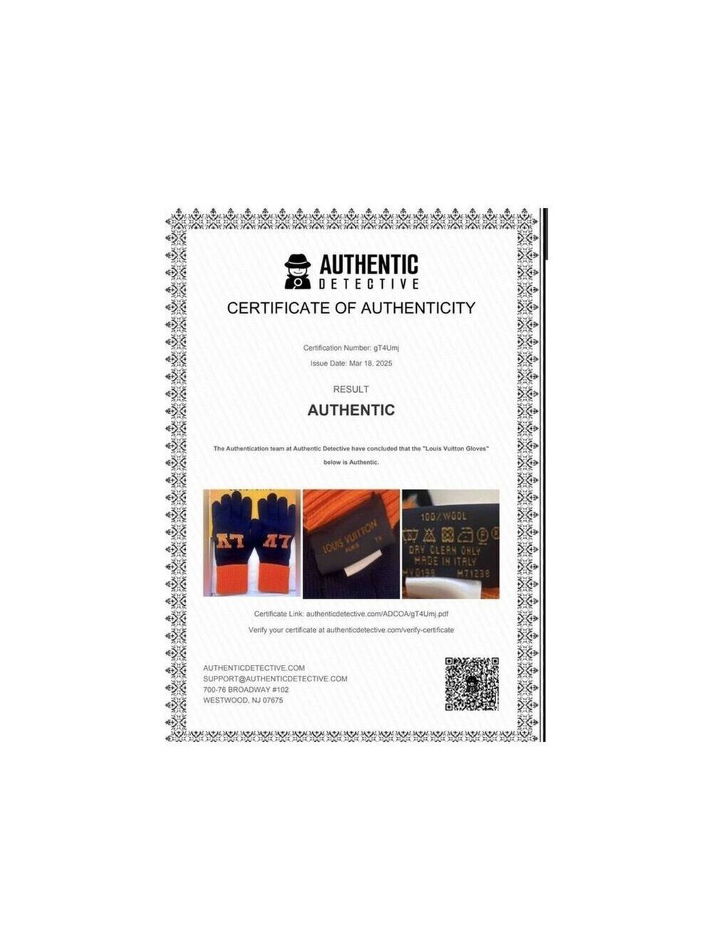 Louis Vuitton Gon Louis Marine Large Navy & Orange Gloves Box, COA - Picture 11 of 14